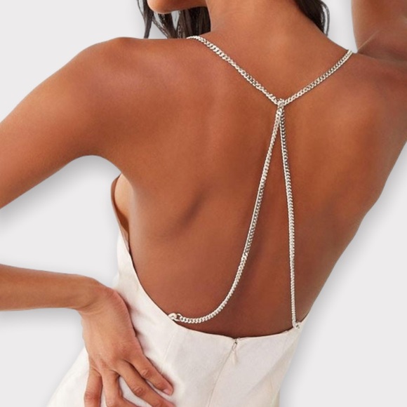 Forever 21 Dresses | Satin Chain-Strap Mini Dress | Medium | Champagne - Picture 6 of 9